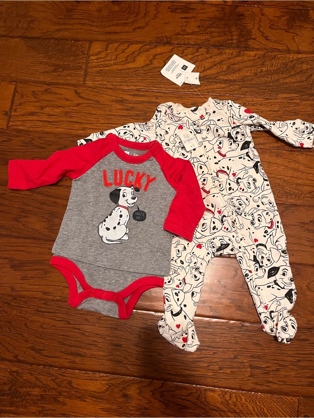 2/$20- Gap x Disney 101 Dalmations Onesies NWT Sz 3/6 Mo